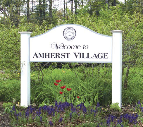 Amherst village sign